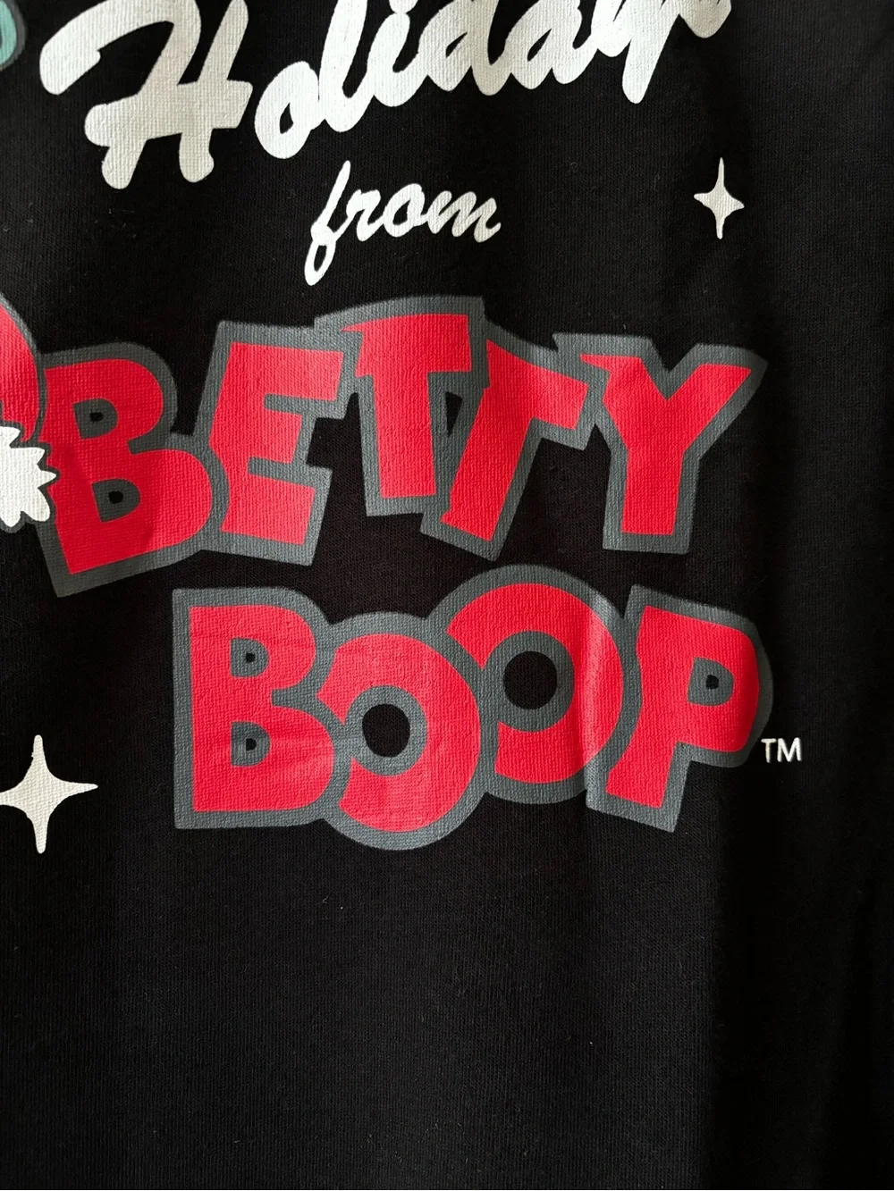 Betty Boop Black Holiday Sleep Sweatshirt Dress with Spa Headband size 3X